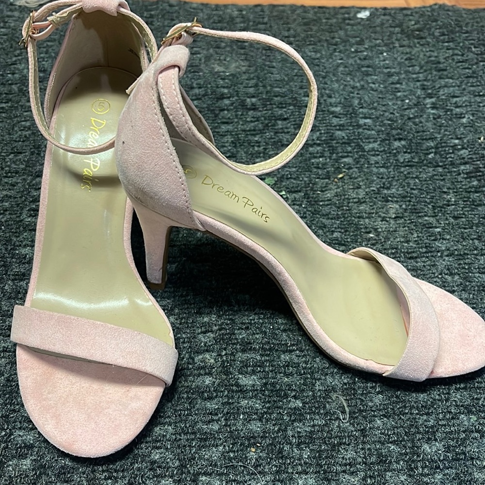 Pink sued heels